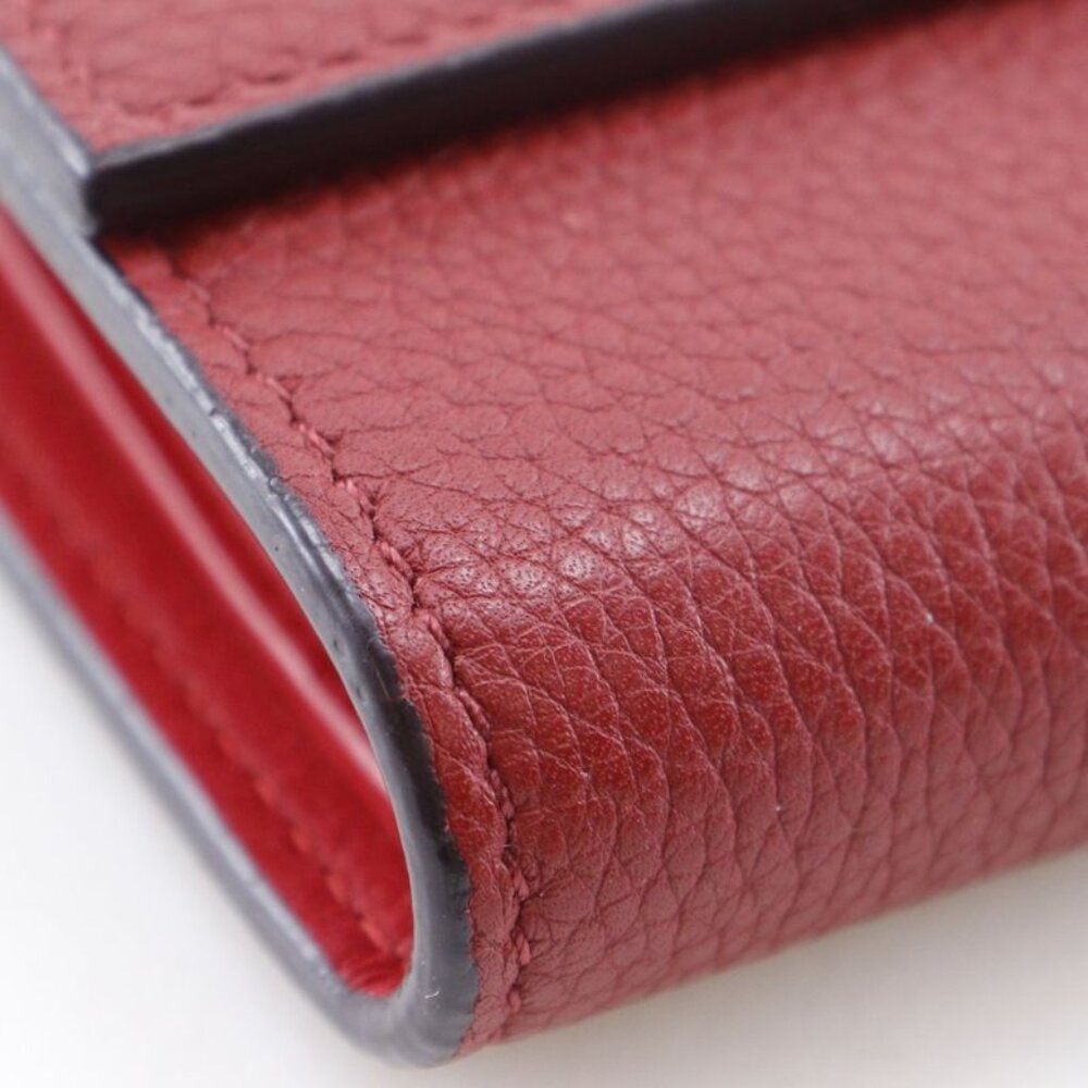 Celine Small Folded Multi Function Leather Red Tr… - image 6